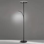 LED-lattiavalaisin Dent, musta, 180 cm, CCT, 2-valoinen