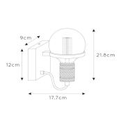 Ottelien seinävalaisin, musta/kulta