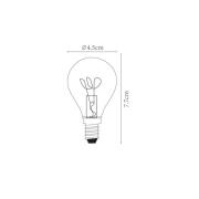 LED-lamppu E14 3W drop amber 2,200K himmennettävä