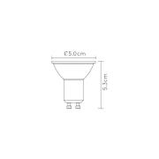 LED-heijastinlamppu GU10 5W dim to warm, valkoinen