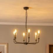 Kattokruunu Ampli, musta/kultainen, 6-lamppuinen