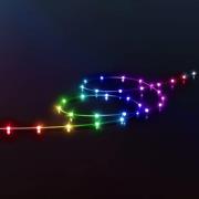 Twinkly Dots -LED-valoketju RGB, musta, IP44, 10m