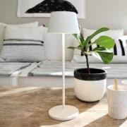 LOOM DESIGN LED ladattava terassivalo Modi, valkoinen 36 cm CCT