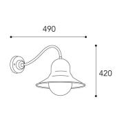 Ulkoseinälamppu Campanula 2093 messinki/kirkas