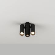 Milan Haul -LED-kattovalo 3-lamppuinen, musta