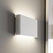 Seinävalaisin Haga, valkoinen, metalli, G9, ylös/alas, 25,5 cm leveä