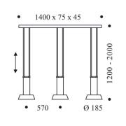 OLIGO Glance LED-riippuvalo 3 lamp. kashmir