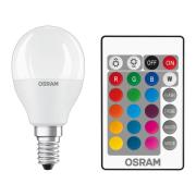 OSRAM LED-lamppu E14 4.9W Star+ drop matta Remote