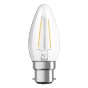 OSRAM-LED-kynttilä B22d Classic B Fil. 2,5W kirkas