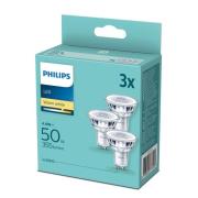 Philips LED-heljastin GU10 4,6W 2 700 K, 3 kpl