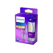 Philips LED-kynttilä Filament E14 4,3W 2700K 2 kpl