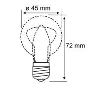 LED-lamppu E27 5W pudota 2700K kirkas