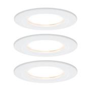 Paulmann Nova -LED-uppovalaisin 3 kpl valkoinen