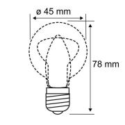 Paulmann-LED-golfpallolamppu E14 2,6W 827 kirkas