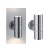 Paulmann Flame ulkoseinälamppu 2-lamppuinen ruostumaton teräs