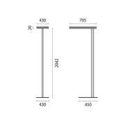 LED-lattiavalo SL720SL kosketus 15500 lm valkoinen