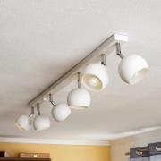 Kattokohdevalo Flame, valkoinen, 6-lamppuinen