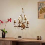 Kristalliseinävalaisin Teresa, pronssi, 5-lamppuinen