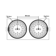 SLC DL04 Square X2 -LED-uppovalo 3000K valkoinen