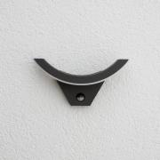 Lucande LED-ulkoseinävalaisin Half, anturilla, antrasiitti, IP54