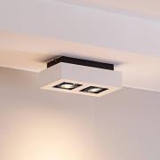 Arcchio valonheitin Vince, 25 cm, 2-valo, valkoinen/kromi, GU10