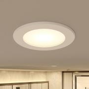 Prios LED upotettava valaisin Rida, valkoinen. Ø 10 cm, CCT, IP44