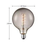 Lucande LED-lamppu E27 G125 4W 1800K himmen. smoke