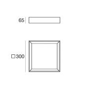 LED-kattovalaisin Tara Q, 30 x 30 cm, musta, 3000 K, alumiini