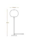 LEDVANCE lattiavalaisin Pallon korkeus 116 cm, ruskea, aaltopahvi, E27