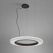 Bover LED-riippuvalaisin Roda S/90, ruskea/valkoinen, Ø 90 cm, TRIAC