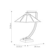 Pomeroy pöytävalaisin, korkeus 55 cm, pronssi, lasi, teräs