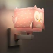 Dalber seinävalaisin Little Owl pistokkeella, vaaleanpunainen