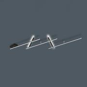 Kääntyvä LED-kattovalaisin Indira, himmennin musta