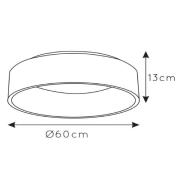 Talowe LED-kattovalaisin, valkoinen, Ø 60 cm