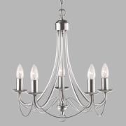 Kattokruunu Maypole satiinihopea, 5-lamppuinen