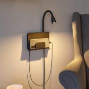 Paulmann Halina USB LED seinävalaisin, joustava varsi musta