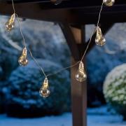 Lindby LED-aurinkovalaisinketju Lampini, 200 cm, musta, IP44