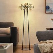 Lucande Glimmo LED-lattiavalaisin, musta, messinki
