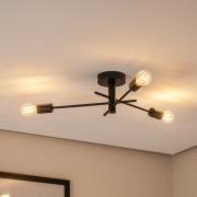 Kattovalaisin Garos, musta, teräs, 3-lamppuinen