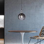 Riippuvalaisin Uller 1-lamppuinen savulasi/nikkeli Ø 20cm