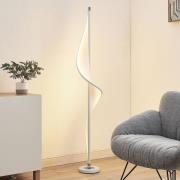 Lucande LED-lattiavalaisin Edano, 154 cm, valkoinen, tekstiili, himmen...