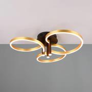 LED-kattovalaisin Caruso, kulta/musta, Ø 66 cm metalli CCT himmeä