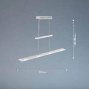 LED-riippuvalaisin Tenso, nikkeli, 115 cm, metalli, CCT, himmennin,