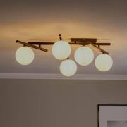 Kattovalaisin Smart, musta/opaali, 5-lamppuinen