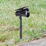 Prios LED-aurinkokeiluvalaisin Birko, korkeus 56 cm, musta, maapiikki