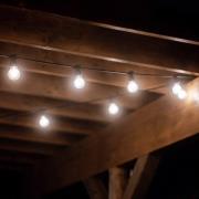 PR Home ulkovalaisinketju Bright, opaali / musta, 720 cm