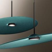 Fabbian LED-riippuvalaisin Acustica, sinivihreä, 3000K, DALI