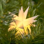 LED-ulkotähti muuntaja, 18-sakaraa Ø12cm valkoinen
