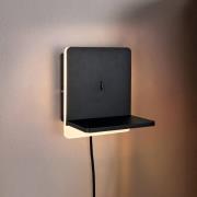 Fairfield LED-seinävalaisin, metalli, mattamusta, himmennin
