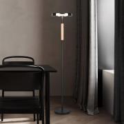 LED-lattiavalaisin Celeste kromi/puu 160 cm lasi/metalli Touchdim